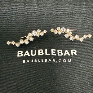 BaubleBar Crystal Gold Farah Earrings NWOT